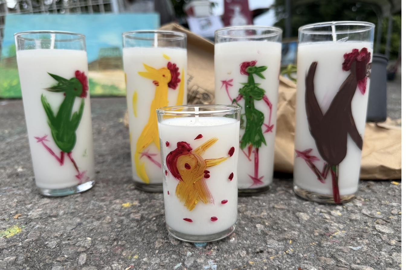 Hand-Painted Candles
