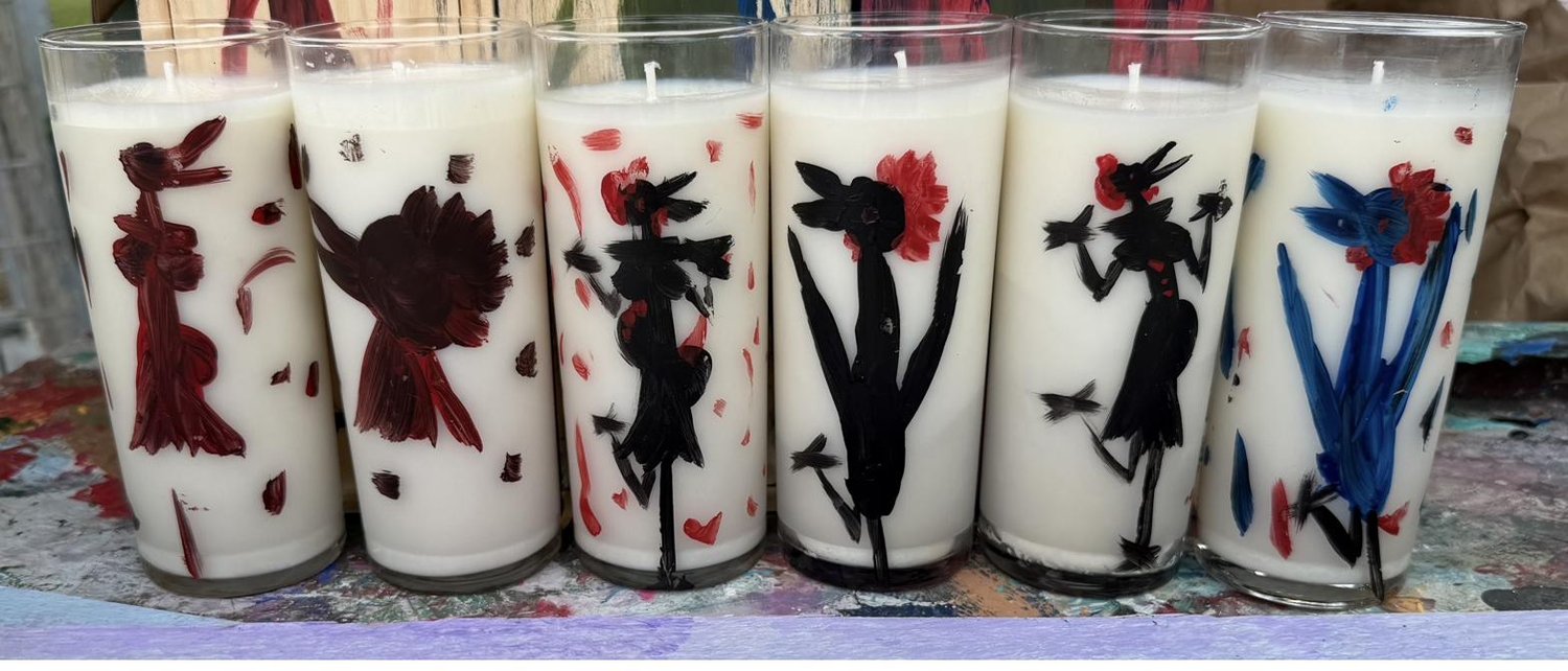 Hand-Painted Candles