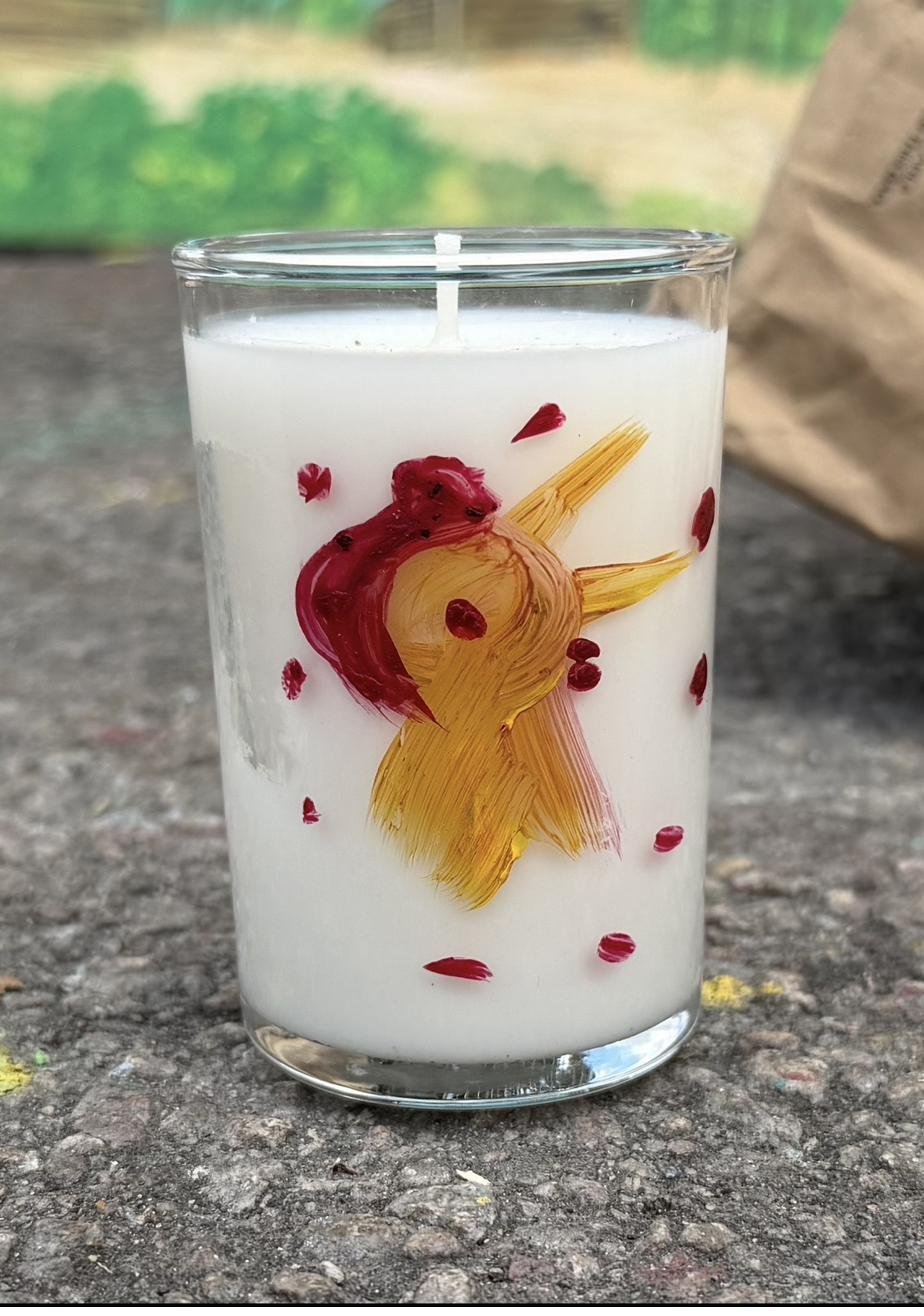 Short Rooster Candle
