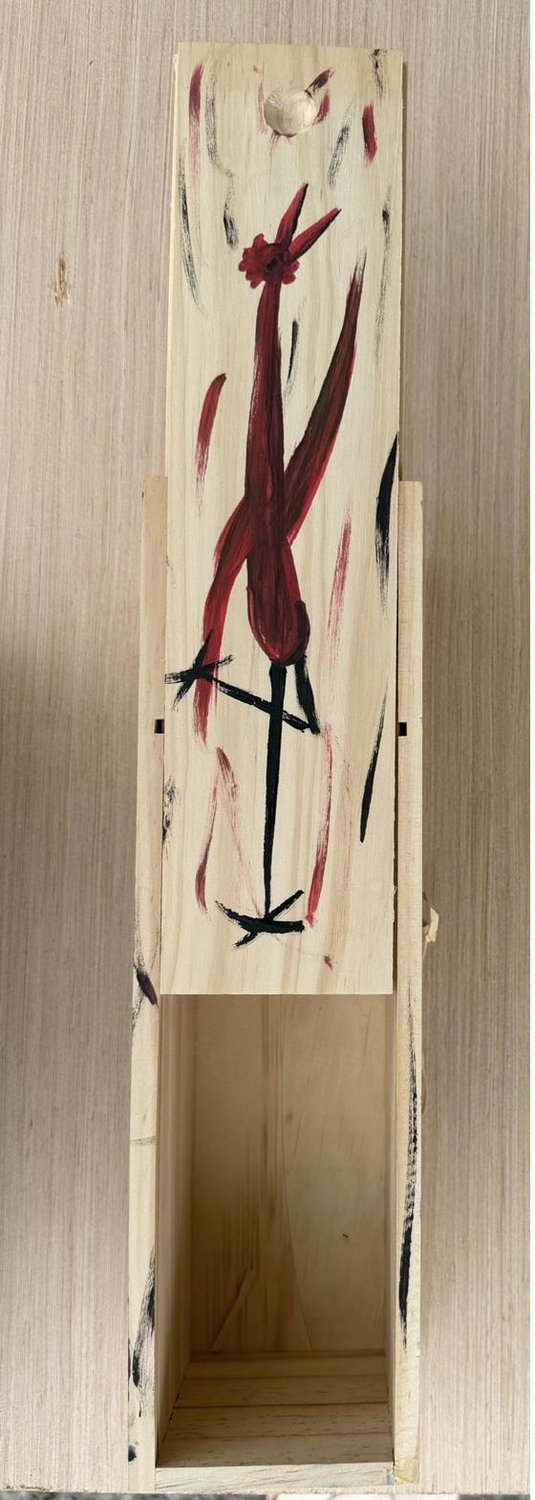Natural Wood Wine Box, alternate view